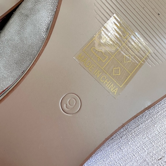 New G.C. Shoes Mattie Silver Embellished Leather Dressy Slide Sandals Women’s 9 - Picture 13 of 14